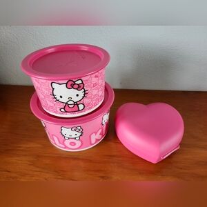 Hello Kitty and Heart Tupperware